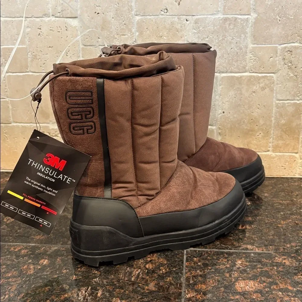NWT UGG Classic Klamath Cedar Suede Textile Waterproof Snow Boots